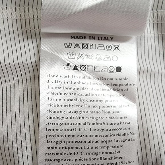 Cristinaeffe Striped Cold Shoulder Blouse Top US 6 IT 42 White Black Peplum - Picture 6 of 7